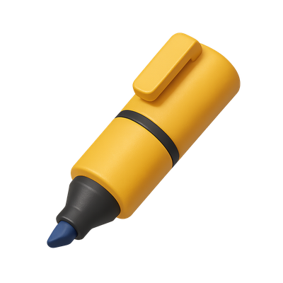 3D Counterfeit Detection Pen Icon in Isometric View