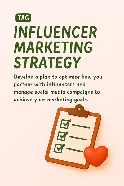 Influencer Marketing Strategy Graphic with Checklist