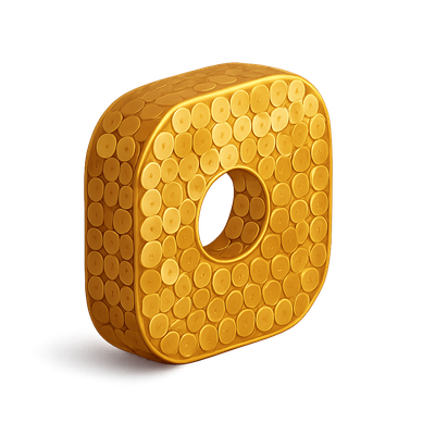 3D Sequin Icon with Volumetric Detail