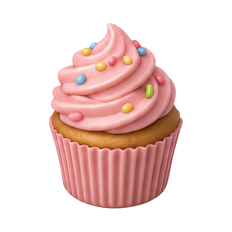 delicious cupcake with frosting