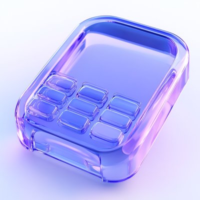 Minimalist Transparent Purple Smartphone Mockup