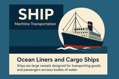 Stylized Ship Graphic with Maritime Theme