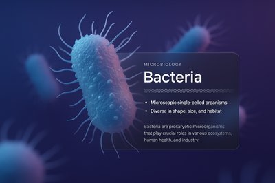3D Illustration of Bacteria in Microbiology Context