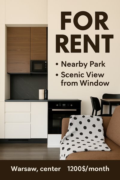 Real Estate Listing for Rental Apartment in Warsaw