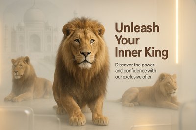 Promotional Graphic Featuring a Majestic Lion Theme