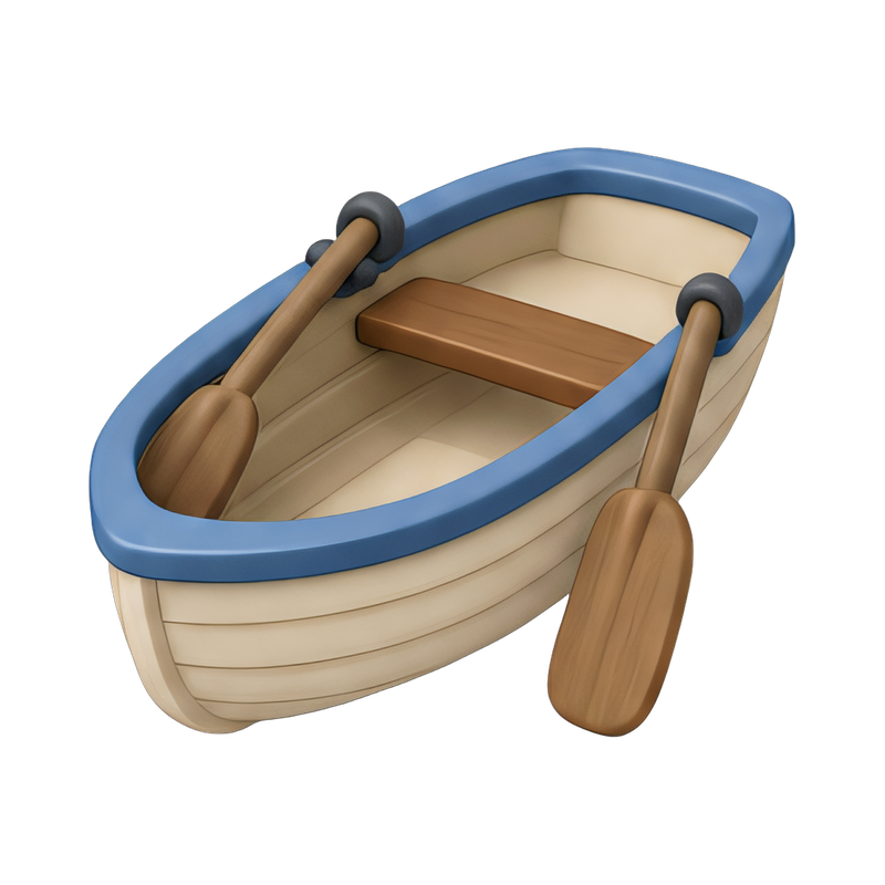 classic wooden dinghy on water