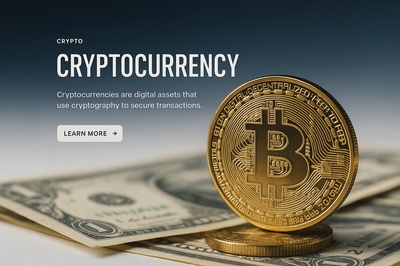 Stylish Cryptocurrency Web Design Concept