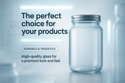 Product Showcase for Premium Glass Jar Design