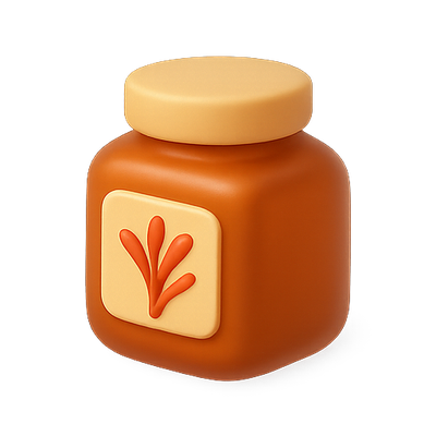 Stylized Jar with Unique Label Design
