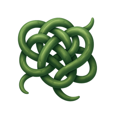 3D Jungle Vine Icon with Tangled Design