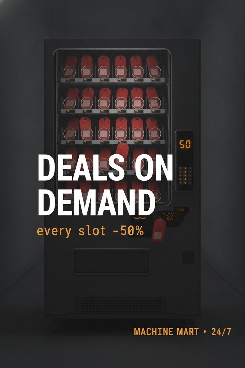 Deals on demand vending machine