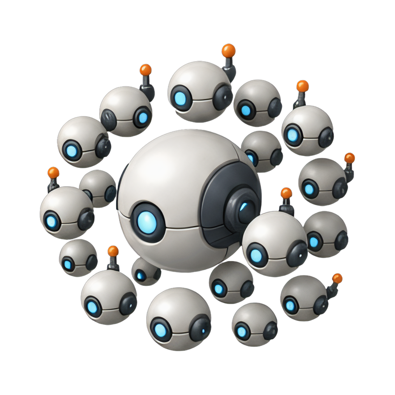 Nanobot swarm in formation