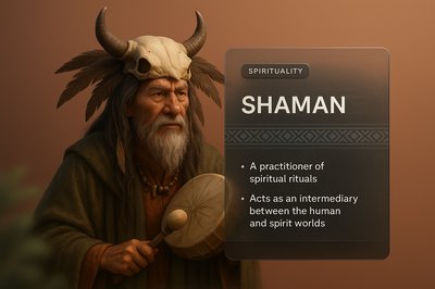 3D Shaman Illustration with Spiritual Elements