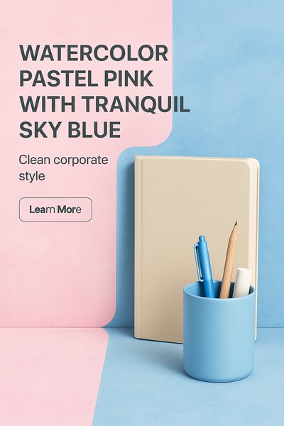 Modern Corporate Design with Pastel Colors and Clean Typography