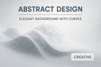 Elegant Abstract Design with Curves for Background Use