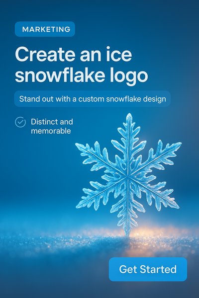 Promotional Banner for Custom Snowflake Logo Design