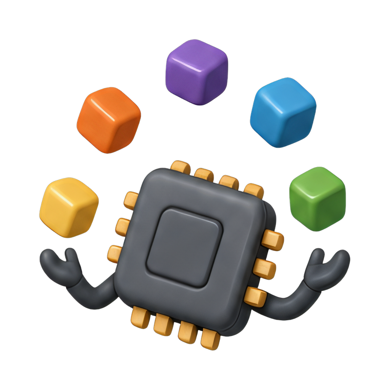 juggling app cubes concept