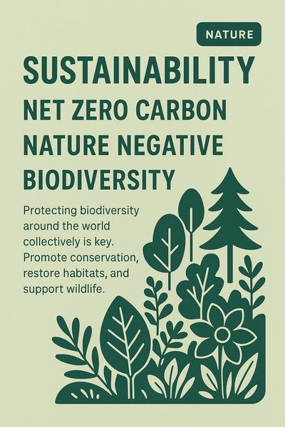 Nature-Themed Infographic on Sustainability and Biodiversity