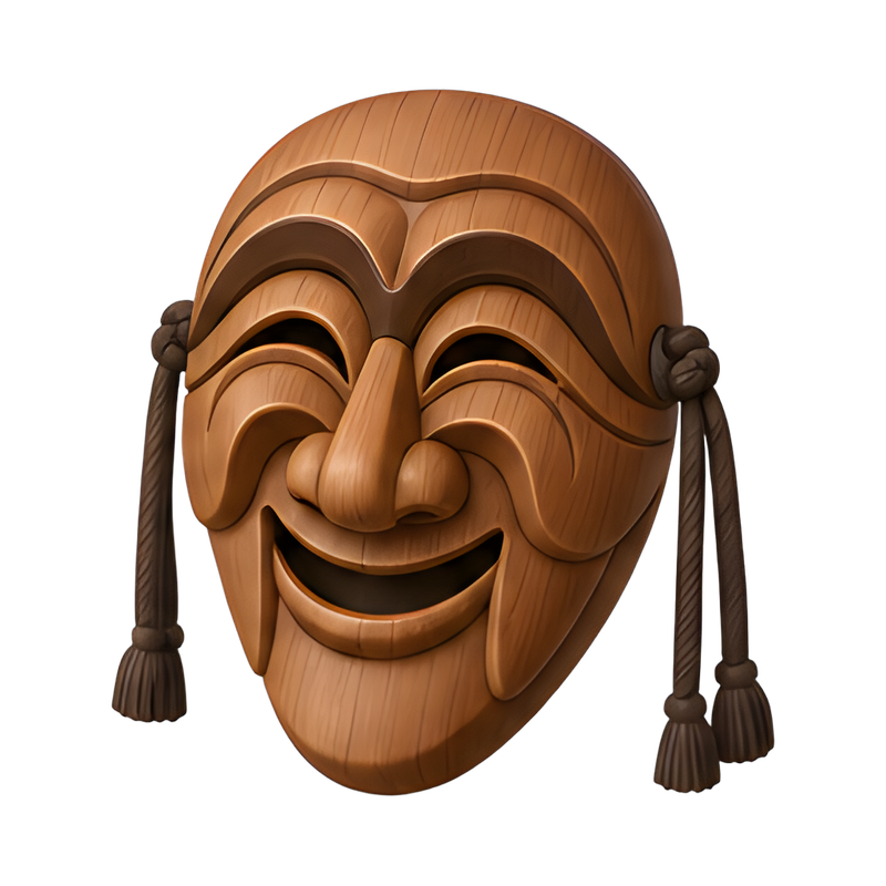 Traditional Hahoe wooden mask