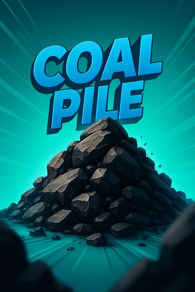Dynamic 3D Illustration of a Coal Pile with Engaging Visuals
