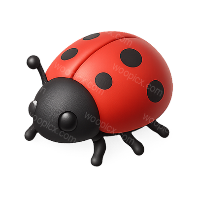 3D Rendered Cartoon Ladybug Character