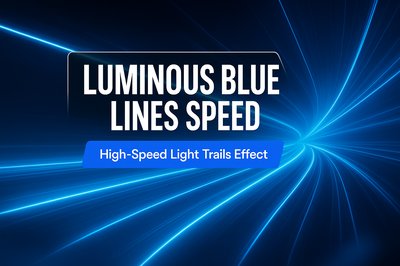 Dynamic Background with Luminous Blue Light Trails