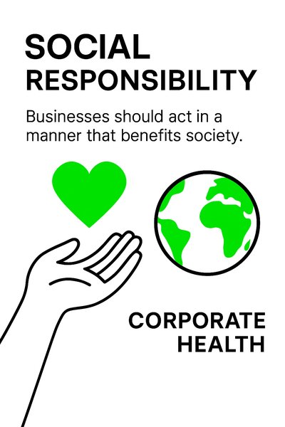 Infographic on Corporate Social Responsibility with Simple Illustrations
