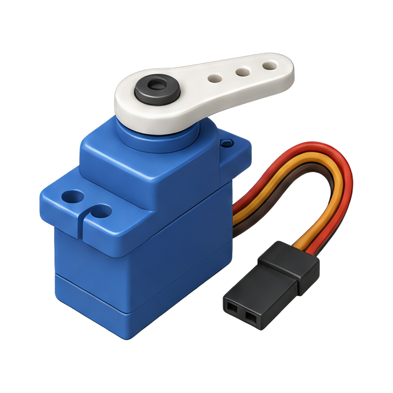 Compact blue micro servo motor