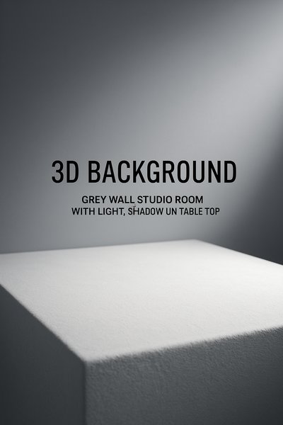 Futuristic Grey Wall Studio with Light and Shadow Effects