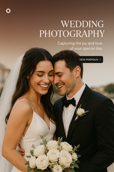 Elegant Wedding Photography of Bride and Groom Capturing Joy