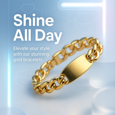 Stylish Gold Bracelet Promotional Image