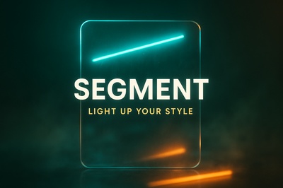 Neon Landscape with Glowing Elements and Text