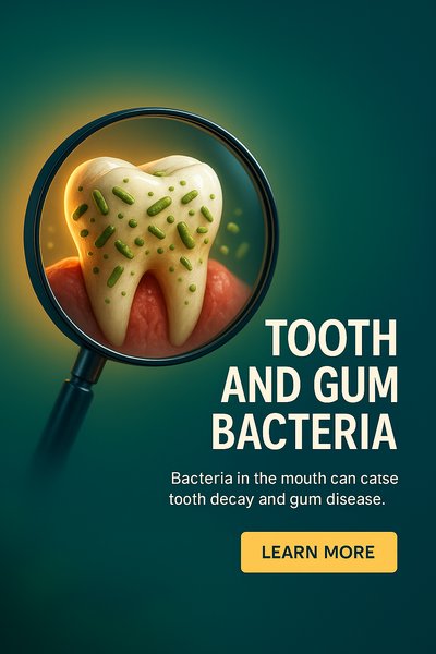 Tooth and Gum Bacteria Illustration for Dental Awareness