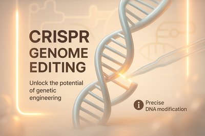3D Illustration of CRISPR Genome Editing Concept