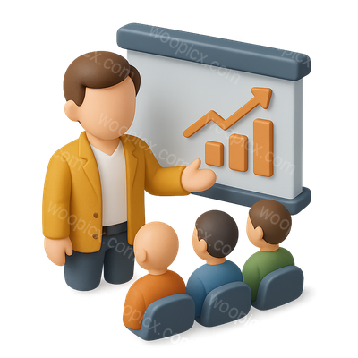 3D Founder Icon in a Business Presentation Setting