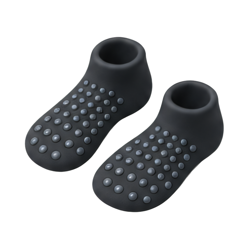 pair of dotted grip socks