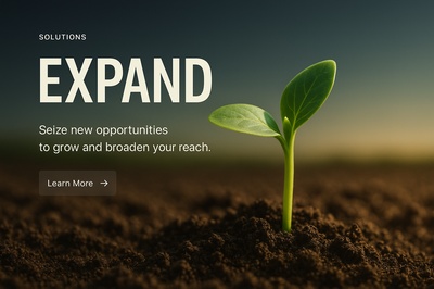 Stylish Universal Web Page Design Featuring Growth Theme