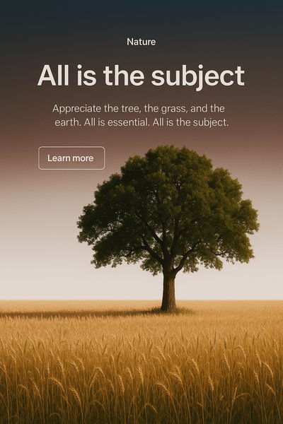 Stylish Web Page Design with Nature Theme
