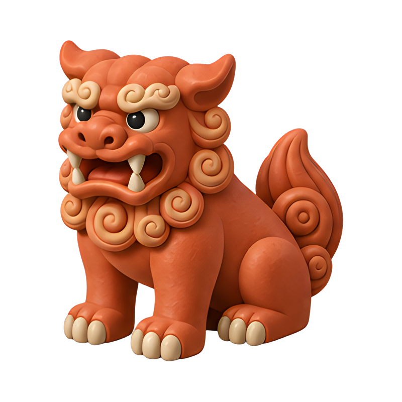 Okinawan shisa guardian statue