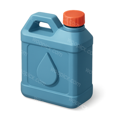 Stylish 3D Liquid Container Icon with Volumetric Design