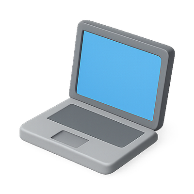 3D Laptop Emoji Icon for Digital Communication