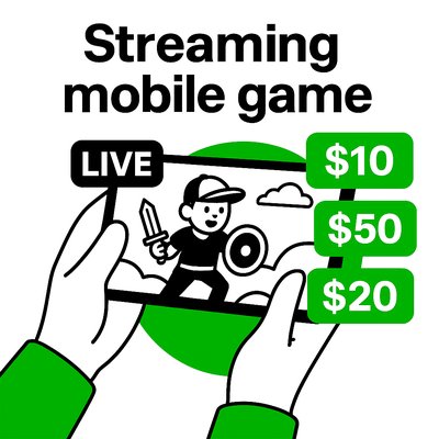 Promotional Graphic for Live Streaming Mobile Game