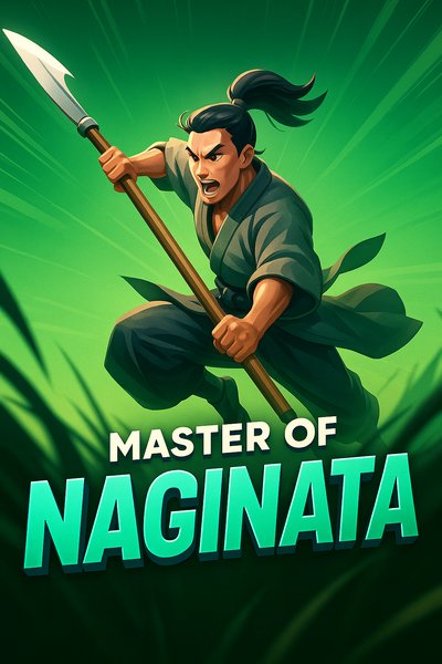 Dynamic Illustration of a Naginata Master in Action