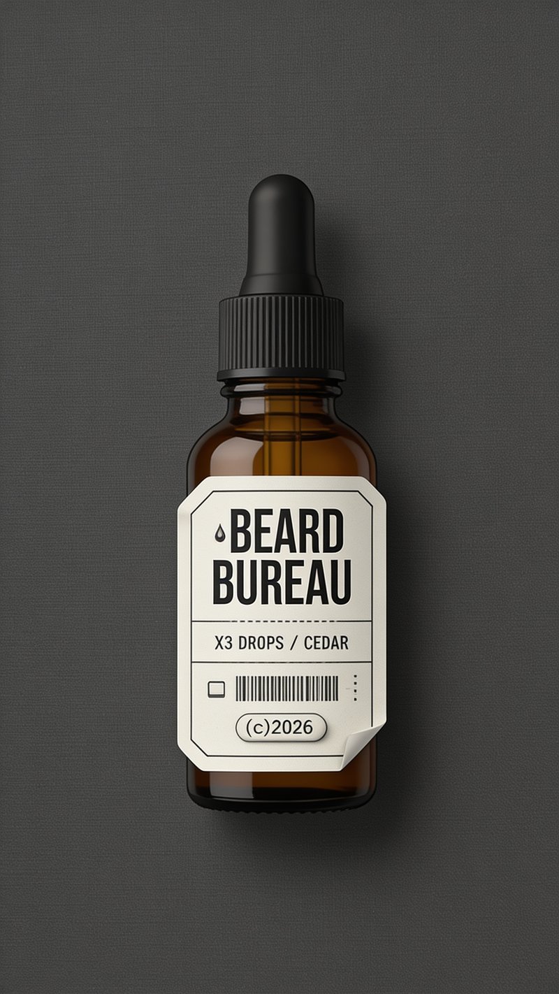 natural beard oil bottle