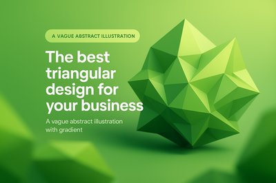 Vague Abstract Illustration Featuring Triangular Shapes in Green