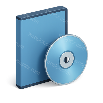 Stylish 3D DVD Icon with Case and Disc