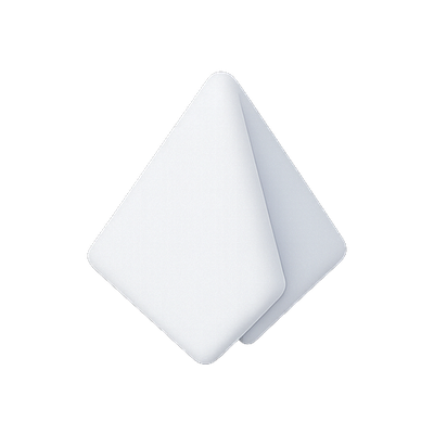 Minimalist White Geometric Shape for Design Use