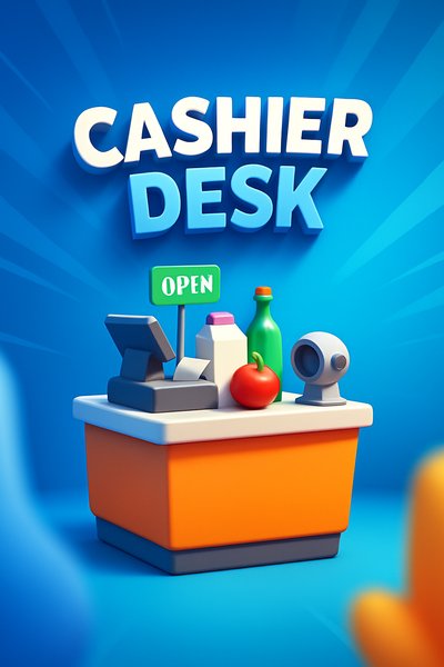 Dynamic Cashier Desk Scene with Engaging Elements