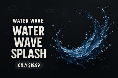 Dynamic Water Wave Splash Advertisement Design