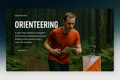 Stylish Orienteering Web Page Design Concept